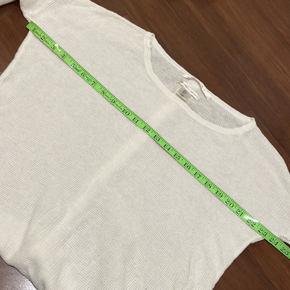 Max Studio White Linen Top With Button Back - image 4